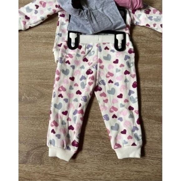 Kids Headquarters Infant 4-Piece Set, Hoodie & Jogger Bodysuit & Leggings 12M - Picture 5 of 6